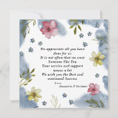 Hartelijk dank - Vriend Floral Waterverf - Aangepa (Achterkant)