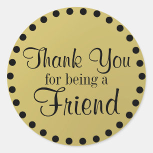 Hartelijk dank, vriend ronde sticker