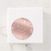 Hartelijk dank, Vrijgezellenfeest 16e Blush Confet Bedankjes Labels (In situ)