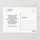 Hartelijk dank Vrijgezellenfeest Aangepaste Briefk Briefkaart (Achterkant)