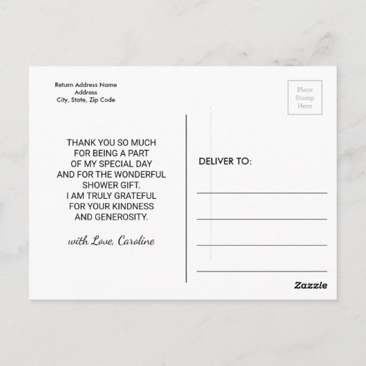 Hartelijk dank Vrijgezellenfeest Aangepaste Briefk Briefkaart (Achterkant)