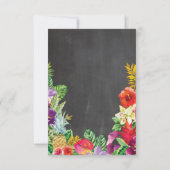 Hartelijk dank, Vrijgezellenfeest Chalk Aloha Luau Kaart (Achterkant)