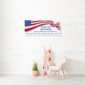 Hartelijk dank, vrijwilligers, Patriotic USA Flag  Spandoek (Insitu)