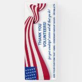 Hartelijk dank, vrijwilligers, Patriotic USA Flag  Spandoek (Verticaal)