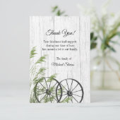 Hartelijk dank - Wagon Wheels Bedankkaart (Staand voorkant)