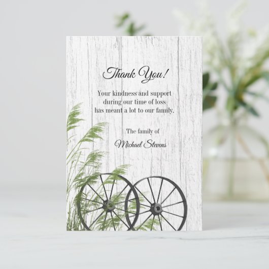 Hartelijk dank - Wagon Wheels Bedankkaart (Staand voorkant)