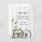 Hartelijk dank - Wagon Wheels Bedankkaart (Voorkant / Achterkant)