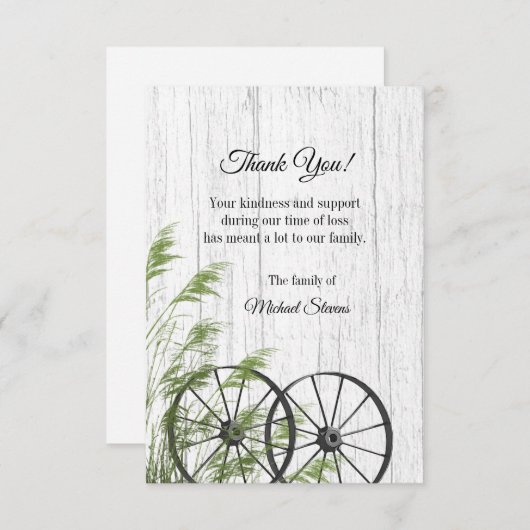 Hartelijk dank - Wagon Wheels Bedankkaart (Voorkant / Achterkant)