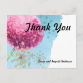 Hartelijk dank, waterverf Allium floral Briefkaart (Voorkant)