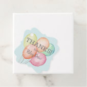 Hartelijk dank Waterverf ballonnen blauw Bedankjes Labels (In situ)