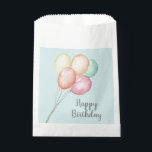 Hartelijk dank Waterverf ballonnen blauw Bedankzakje<br><div class="desc">Meerkleurige waterverf ballonnen op een bleke blauwe (of enige kleur) achtergrond op White,  Ecru of Kraft paper party bevoordelen zakken met "Happy Birthday" of wijzig de tekst van uw tijd. KIES uitnodigingen en meer objecten in onze winkel.</div>