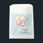 Hartelijk dank Waterverf ballonnen blauw Bedankzakje<br><div class="desc">Meerkleurige waterverf ballonnen op een bleke blauwe (of enige kleur) achtergrond op White,  Ecru of Kraft paper party bevoordelen zakken met "Happy Birthday" of wijzig de tekst van uw tijd. KIES uitnodigingen en meer objecten in onze winkel.</div>