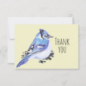 Hartelijk dank Waterverf Blue Jay Bird Natuur Art Bedankkaart (Voorkant)