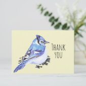 Hartelijk dank Waterverf Blue Jay Bird Natuur Art Bedankkaart (Staand voorkant)