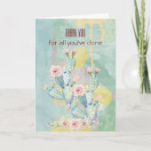 Hartelijk dank Waterverf Cactus Kaart (Voorkant)