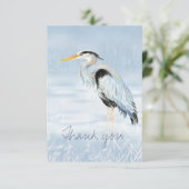 Hartelijk dank Waterverf - Grote Blauwe Heron Bird Bedankkaart (Staand voorkant)