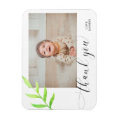 Hartelijk dank Waterverf Leaf Swashes Baby Foto Fo Magneet (Verticaal)