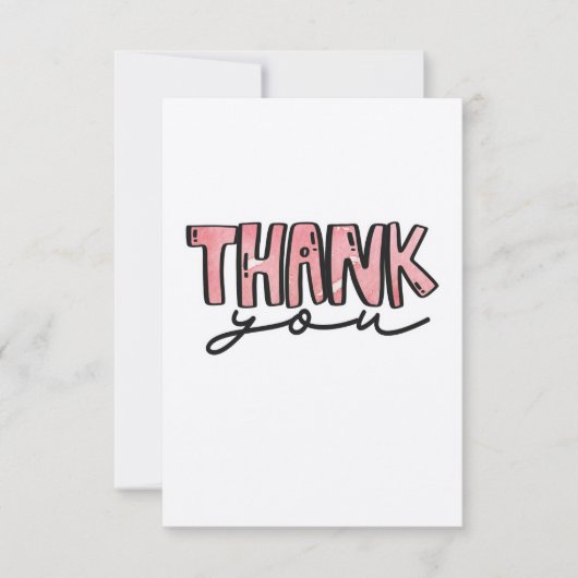 Hartelijk dank - Waterverf op feets Bedankkaart (Voorkant)