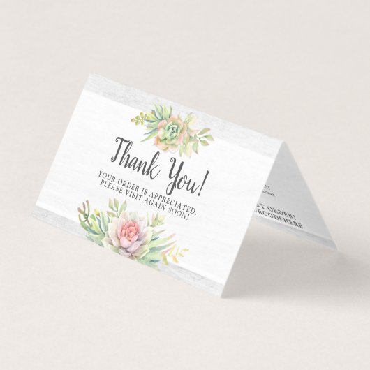 Hartelijk dank: Waterverf Succulent Desert Kaart (Voorkant)