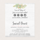 Hartelijk dank: Waterverf Succulent Desert Kaart (Binnenkant ongevouwen)