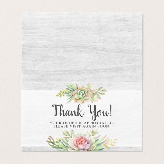 Hartelijk dank: Waterverf Succulent Desert Kaart (Buitenkant ongevouwen)