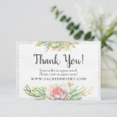 Hartelijk dank: Waterverf Succulent Desert Kaart (Staand voorkant)