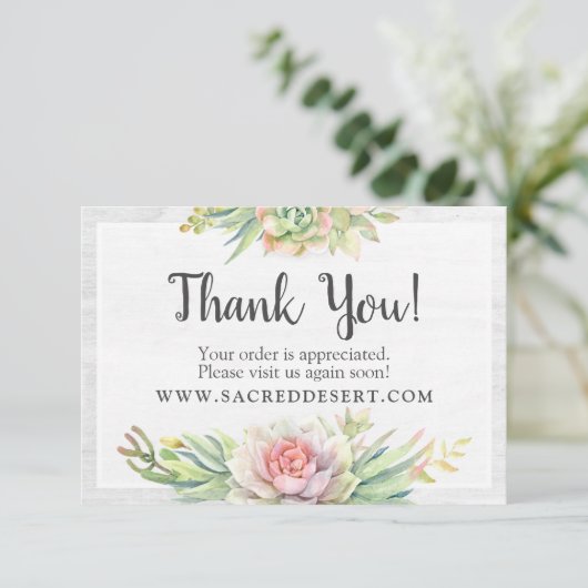 Hartelijk dank: Waterverf Succulent Desert Kaart (Staand voorkant)