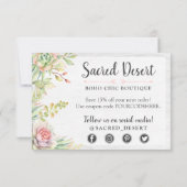 Hartelijk dank: Waterverf Succulent Desert Kaart (Achterkant)