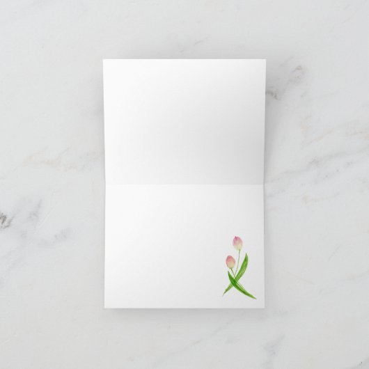 Hartelijk dank - Waterverf Tulips-ontwerp Bedankkaart (Binnen)