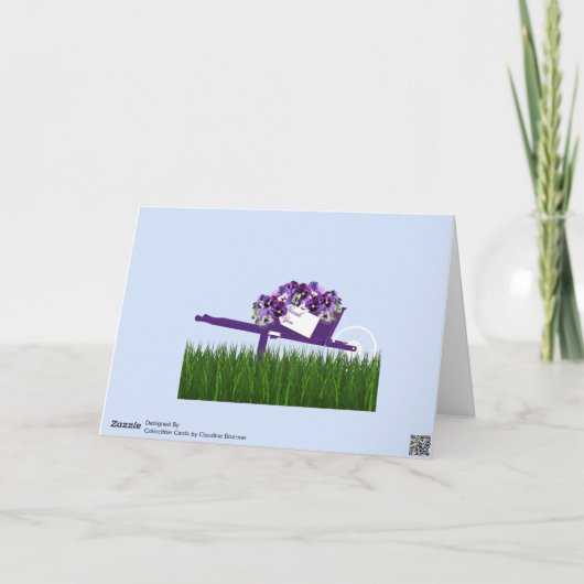 Hartelijk dank, Wenskaart Pansies Kaart (Achterkant)