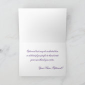 Hartelijk dank, Wenskaart Pansies Kaart (Binnen)