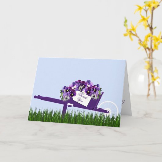 Hartelijk dank, Wenskaart Pansies Kaart (Gele Bloem)