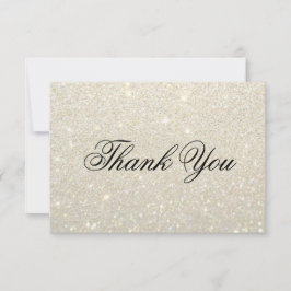 Hartelijk dank - White Gold Glit Fab Bedankkaart