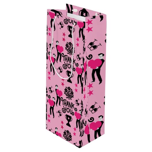 Hartelijk dank wijn cadeautas (Voorkant Gekanteld)