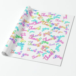 Hartelijk dank, wit roze script Wintique Favor Cadeaupapier