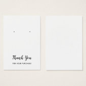 Hartelijk dank, witte, eenvoudige weergavekaarten visitekaartje (Voorkant /achterkant)