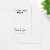 Hartelijk dank, witte, eenvoudige weergavekaarten visitekaartje (Bureau)