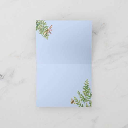 Hartelijk dank Woodland Squirrel Forest Fern Blank Bedankkaart (Binnen)