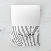 Hartelijk dank, zebra -  bedankkaart (Binnen)