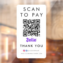 Hartelijk dank, Zelle Modern Scan om QR Code White
