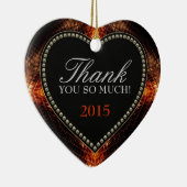 Hartelijk dank, zo veel Firey Heart-Ornament Keramisch Ornament (Rechts)