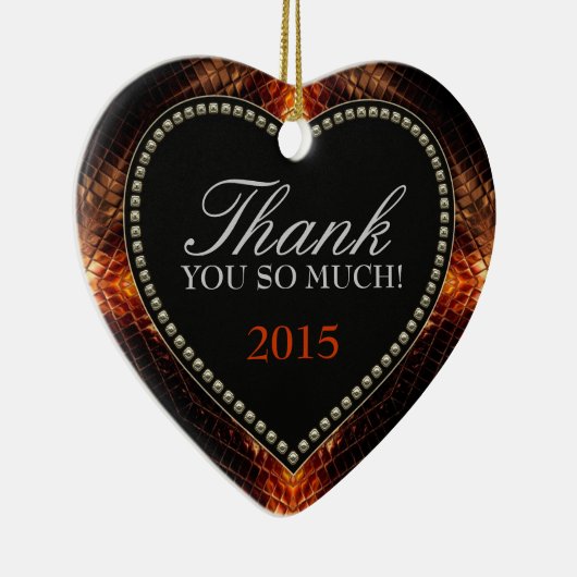 Hartelijk dank, zo veel Firey Heart-Ornament Keramisch Ornament (Rechts)