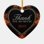 Hartelijk dank, zo veel Firey Heart-Ornament Keramisch Ornament (Voorkant)