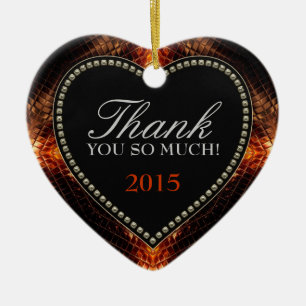 Hartelijk dank, zo veel Firey Heart-Ornament Keramisch Ornament