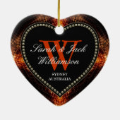 Hartelijk dank, zo veel Firey Heart-Ornament Keramisch Ornament (Achterkant)