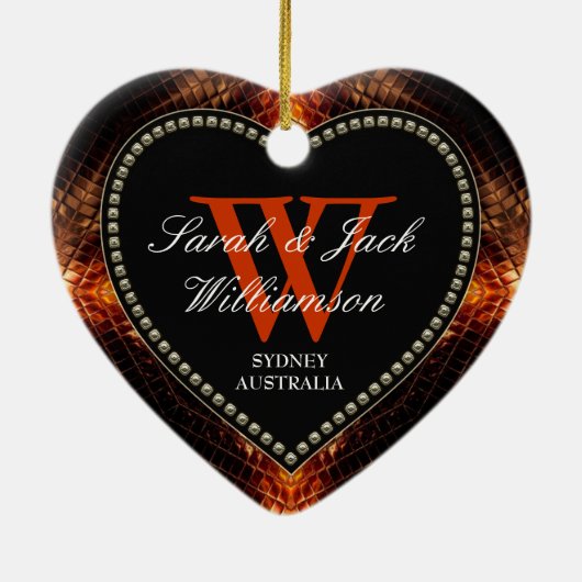 Hartelijk dank, zo veel Firey Heart-Ornament Keramisch Ornament (Achterkant)