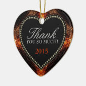 Hartelijk dank, zo veel Firey Heart-Ornament Keramisch Ornament (Links)