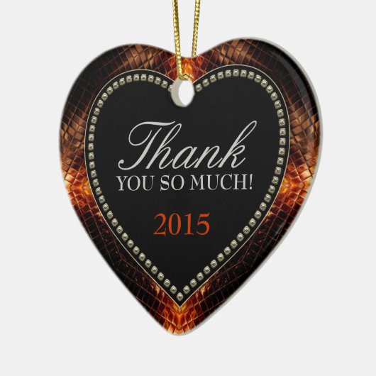 Hartelijk dank, zo veel Firey Heart-Ornament Keramisch Ornament (Links)