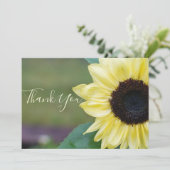 Hartelijk dank, Zonnebloemverpleegkundige Bedankkaart (Staand voorkant)
