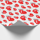 Hartelijk dank, zuster-waardering hartpatroon cadeaupapier (Hoek)